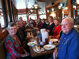 Members enjoying holiday party