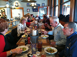 Members enjoying holiday party